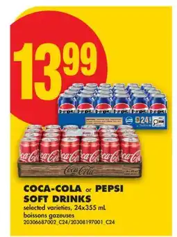 No Frills COCA-COLA or PEPSI SOFT DRINKS offer