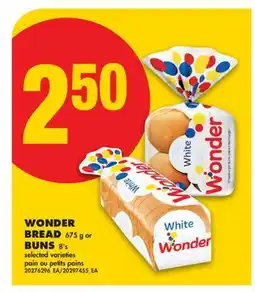 No Frills WONDER BREAD 675 g or BUNS 8' s offer