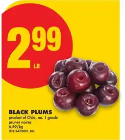 No Frills BLACK PLUMS offer