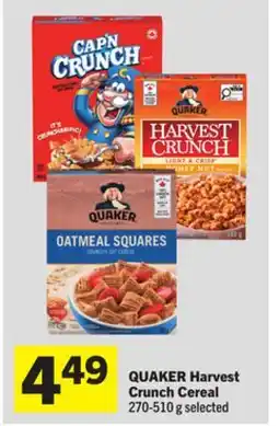Foodland QUAKER Harvest Crunch Cereal offer