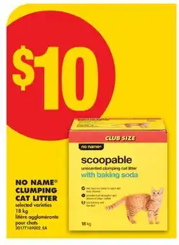 No Frills NO NAME CLUMPING CAT LITTER offer