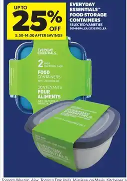Real Canadian Superstore EVERYDAY ESSENTIALS FOOD STORAGE CONTAINERS offer