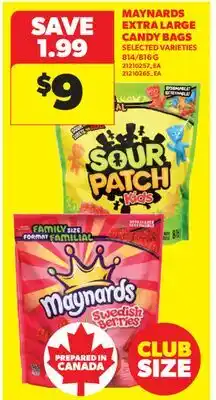 Real Canadian Superstore MAYNARDS EXTRA LARGE CANDY BAGS, 814/816 G offer
