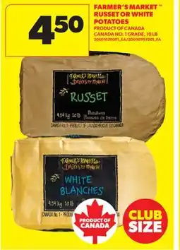 Real Canadian Superstore FARMER'S MARKET RUSSET OR WHITE POTATOES, 10 LB offer