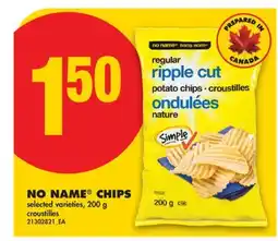 No Frills NO NAME CHIPS offer