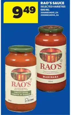 Real Canadian Superstore RAO'S SAUCE offer