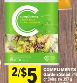 Foodland COMPLIMENTS Garden Salad offer