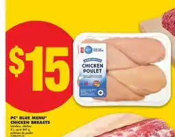 No Frills PC BLUE MENU CHICKEN BREASTS boneless, skinless 4' s offer