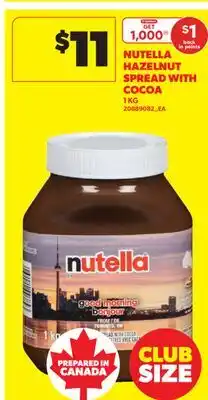 Real Canadian Superstore NUTELLA HAZELNUT SPREAD WITH COCOA offer