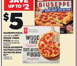 Independent Grocer GIUSEPPE PIZZA, 439-785 G OR PC WOOD-FIRED PIZZA, 351-413 G offer