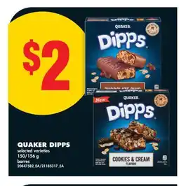No Frills QUAKER DIPPS, 150/156 G offer