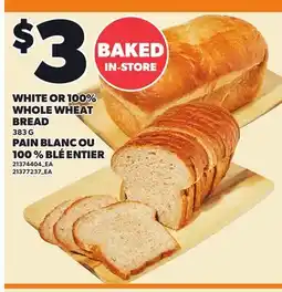 Independent Grocer WHITE OR 100% WHOLE WHEAT BREAD offer