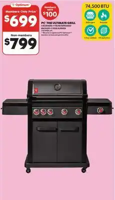 Real Canadian Superstore PC THE ULTIMATE GRILL 4 BURNERS +1 REAR INFRARED BROILER +1 SIDE BURNER offer