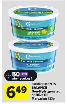 Foodland COMPLIMENTS BALANCE Non-Hydrogenated or Olive Oil Margarine offer