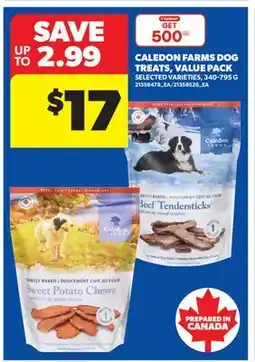 Real Canadian Superstore CALEDON FARMS DOG TREATS, VALUE PACK offer