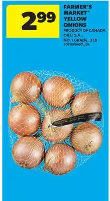 Real Canadian Superstore FARMER'S MARKET YELLOW ONIONS, 3 LB offer