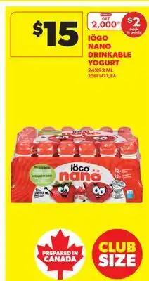 Real Canadian Superstore IÖGO NANO DRINKABLE YOGURT offer