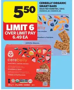 Real Canadian Superstore CERBELLY ORGANIC SMART BARS offer