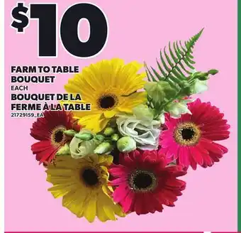 Independent Grocer FARM TO TABLE BOUQUET offer