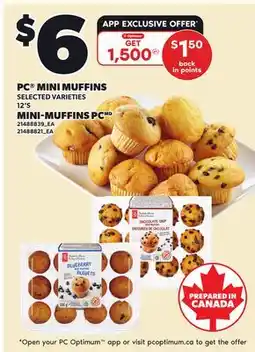 Independent Grocer PC MINI MUFFINS, 12'S offer