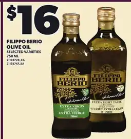 Loblaws FILIPPO BERIO OLIVE OIL offer