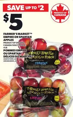 Independent Grocer FARMER'S MARKET EMPIRE OR SPARTAN APPLES, 4 LB offer
