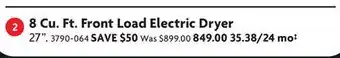 Home Hardware 8 Cu. Ft. Front Load Electric Dryer offer