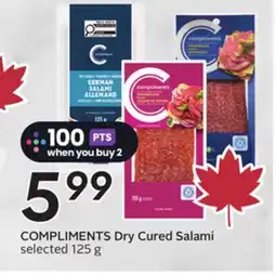 Sobeys COMPLIMENTS Dry Cured Salami offer