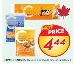 Sobeys COMPLIMENTS Cheese offer