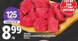 Metro RED GRILL BONELESS STEWING BEEF CUBES offer