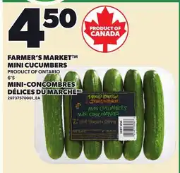 Independent Grocer FARMER'S MARKET MINI CUCUMBERS, 6'S offer