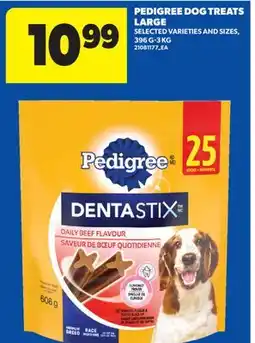 Real Canadian Superstore PEDIGREE DOG TREATS LARGE, 396 G‑3 KG offer