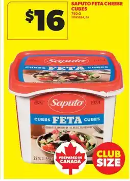 Real Canadian Superstore SAPUTO FETA CHEESE CUBES offer