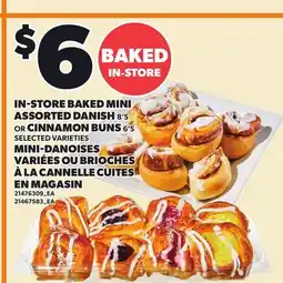 Independent Grocer IN-STORE BAKED MINI ASSORTED DANISH, 8'S OR CINNAMON BUNS, 6'S offer