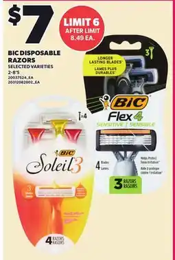 Loblaws BIC DISPOSABLE RAZORS, 2-8'S offer