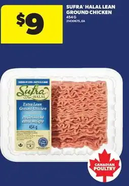 Real Canadian Superstore SUFRA HALAL LEAN GROUND CHICKEN offer