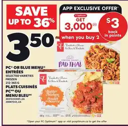 Independent Grocer PC OR BLUE MENU ENTRÉES offer