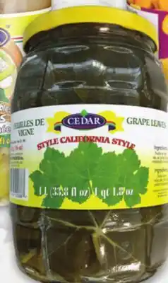 Metro CEDAR MARINADES, CUCUMBERS OR GRAPE LEAVES offer