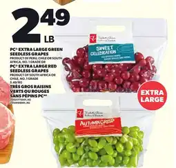 Independent Grocer PC EXTRA LARGE GREEN SEEDLESS GRAPES OR PC EXTRA LARGE RED SEEDLESS GRAPES offer