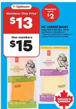 Real Canadian Superstore PC CHEESE SLICES offer