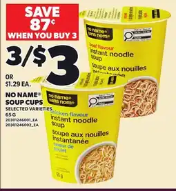 Loblaws NO NAME SOUP CUPS offer