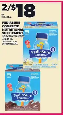 Loblaws PEDIASURE COMPLETE NUTRITIONAL offer