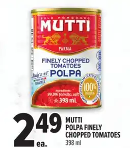 Metro MUTTI POLPA FINELY CHOPPED TOMATOES offer