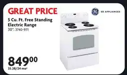Home Hardware 5 Cu. Ft. Free Standing Electric Range offer
