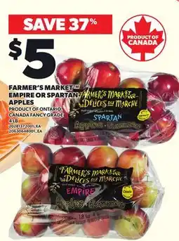 Loblaws FARMER'S MARKET EMPIRE OR SPARTAN APPLES, 4 LB offer