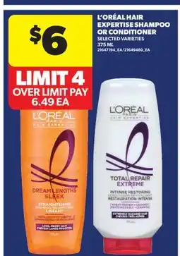 Real Canadian Superstore L'ORÉAL HAIR EXPERTISE SHAMPOO OR CONDITIONER offer