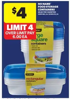 Real Canadian Superstore NO NAME FOOD STORAGE CONTAINERS offer