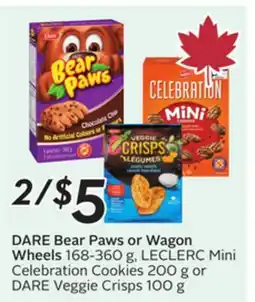 Sobeys DARE Bear Paws Wagon Wheels offer