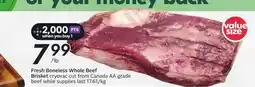 Sobeys Fresh Boneless Whole Beef Brisket offer