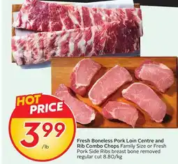 Sobeys Fresh Boneless Pork Loin Centre and Rib Combo Chops offer